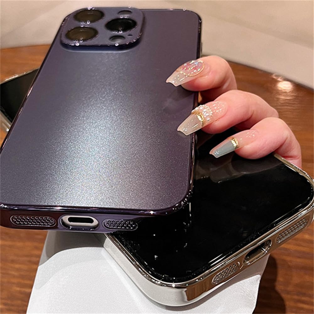 Amazon.co.jp: iPhone 15 Pro 用ケース 高級メッキ マット グリッター